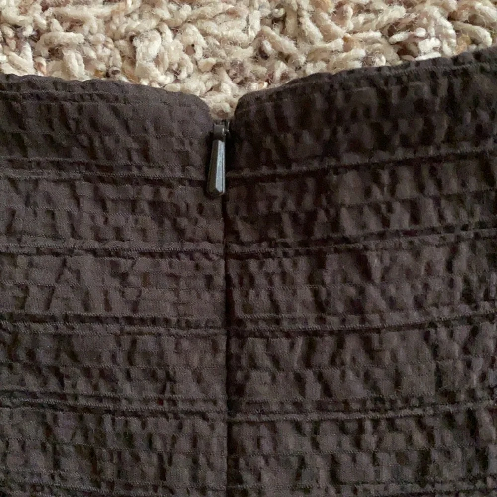 Talbots Petites chocolate textured cap sleeve dress - Picture 7 of 10